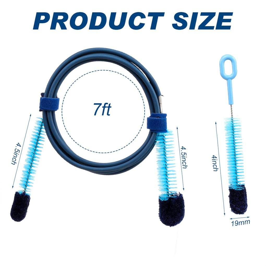 CPAP Hose Cleaning Brush Set – 7 ft Flexible Brush + 10 inches Handy Brush