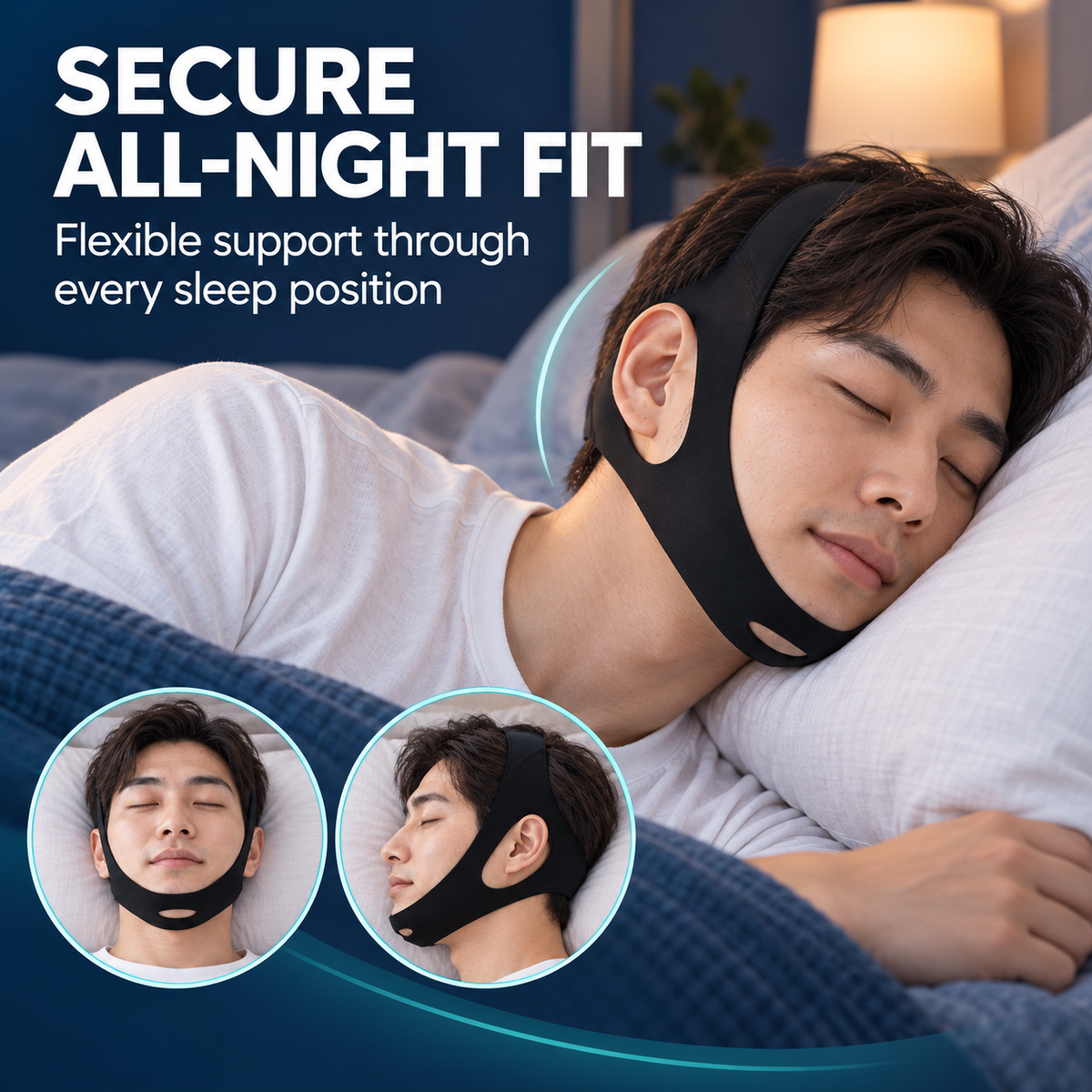 CPAP Chin Support Strap (Blue)