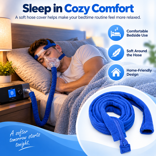 Soft Fleece CPAP Hose Cover – 2-metre Blue
