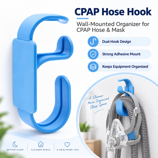 CPAP Hose & Mask Wall Hook – Blue Organiser