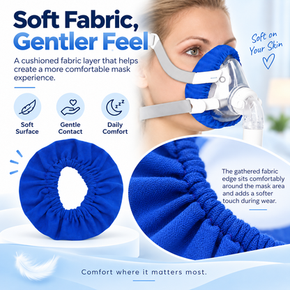 Reusable CPAP Cloth Mask Liner – Full Face (Blue)