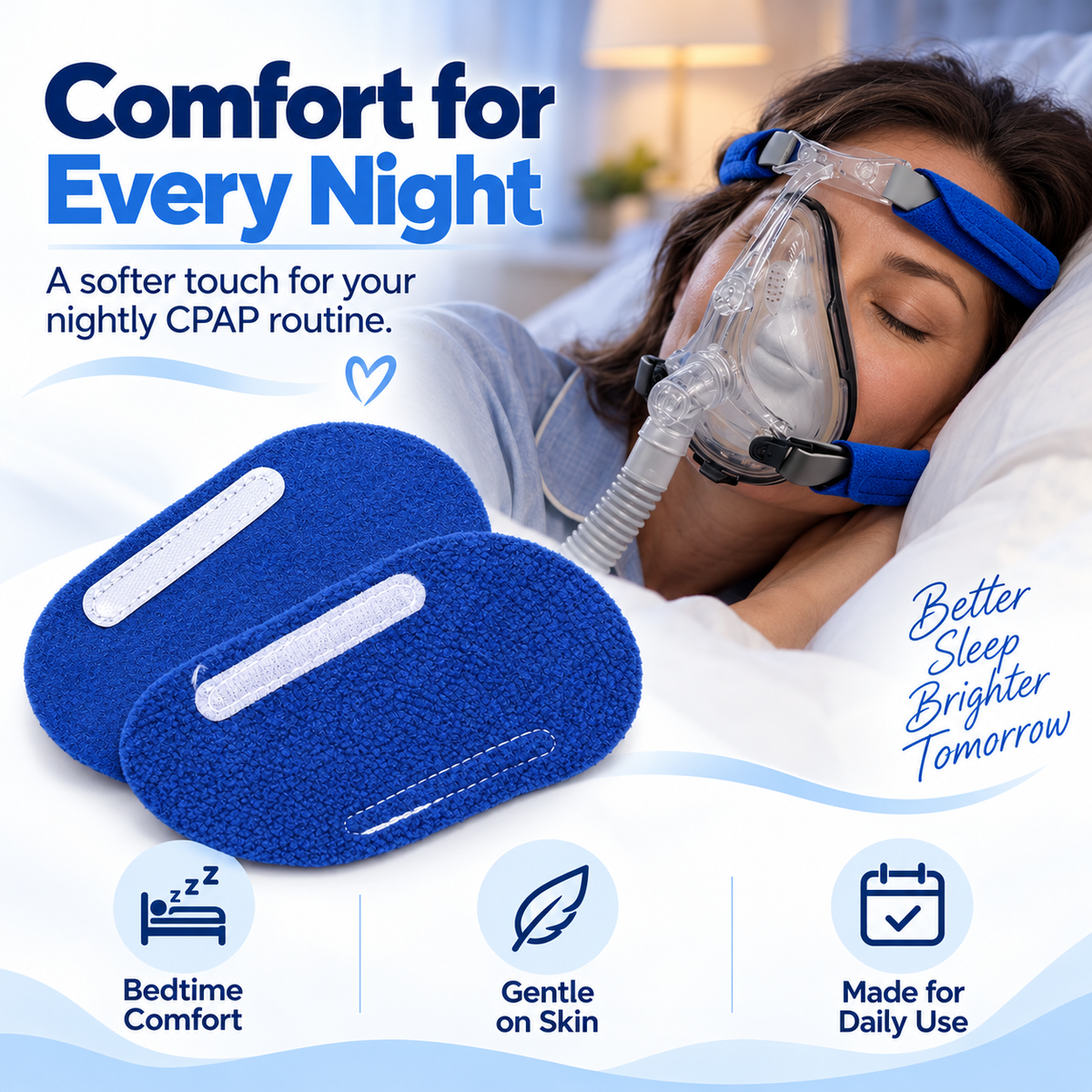 Oval Fleece CPAP Headgear Strap Cover