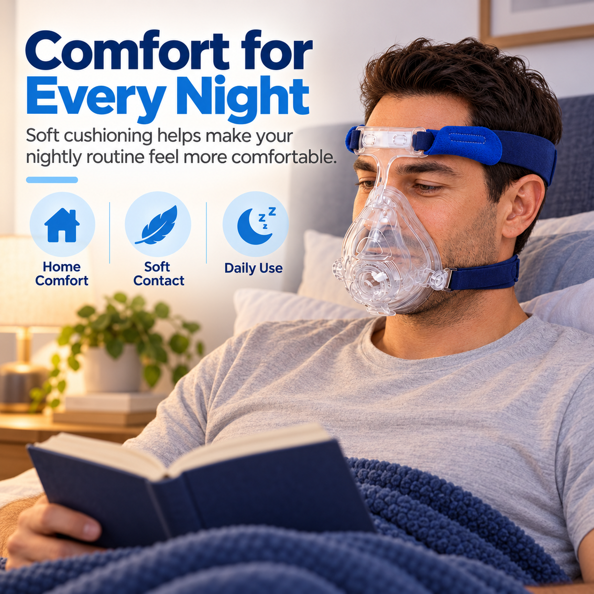 Oval Fleece CPAP Headgear Strap Cover