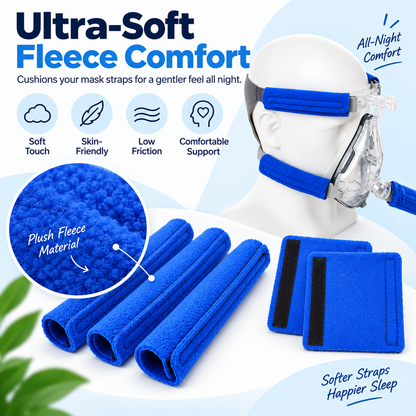 Square Fleece CPAP Headgear Strap Cover